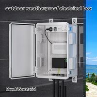 Boîte de jonction murale étanche en plastique Namunanee, coffret électrique en ABS, boîte de distribution avec panneau de montage