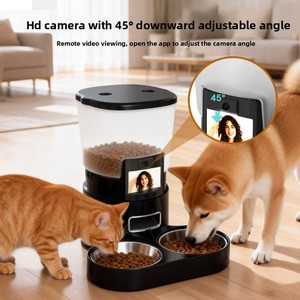 Comedero Inteligente para Mascotas con WiFi y Video de 5L, Cámara de Video HD LCD, Audio Bidireccional, Dispensador Automático de Comida para Perros y Gatos, Doble Recipiente, Aplicación Remota - Product Image 3