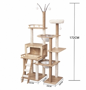 Phong cách mới sang trọng mèo cây tháp đồ nội thất trong nhà Kitty Pet chơi nhà với gãi bài cho mèo và mèo con - Product Image 1