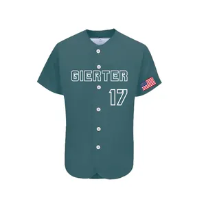 Uniforme de béisbol para hombres y mujeres, camisa térmica personalizada con logotipo del equipo, bordado de número, uniforme deportivo de softball, bajo pedido mínimo