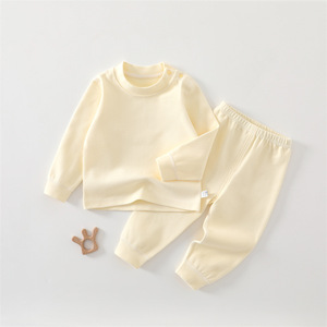 Set Pigiama in Cotone Spazzolato 280g per <span class=keywords><strong>Bambini</strong></span>, Stile Semplice Autunno-Primavera, Design Senza Cuciture - Product Image 3