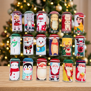 Custom Santa Claus Round <b>Tin</b> Boxes Metal Storage Box <b>for</b> Candy <b>Biscuit</b> Cookie Chocolate Sugar-Aseptic <b>Christmas</b> Gifts - Product Image 1