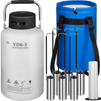 Termo Criogénico de Aleación de Aluminio CNCJ XINJING YDS-3 de 3L, Tanque de Nitrógeno Líquido con Recipiente a Presión para una Larga Vida Útil