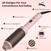 Peigne chaud professionnel bigoudi électrique lisseur brosse thermique à ions négatifs