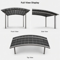 Pergola en alliage d’aluminium, abri de voiture combiné, étanche et durable pour le stationnement extérieur
