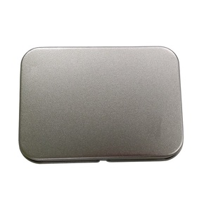 Hinged Tin Box Tintin Hinged Tin Box Exquisite Silver Rectangular Hinged Metal Tin Box For Cookie Chocolate Candy