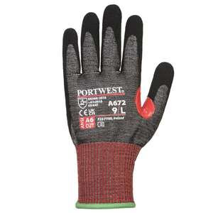 PORTWEST - A672K8RXS CS AHR13 Gant noir coupe nitrile-GANTS EAN 5036108361069 - Product Image 2