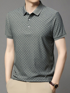 ราคาขายส่ง เสื้อเชิ้ตผู้ชายแบบทางการ ผ้าถัก 100% คอตตอน ปักลาย ซับลิเมชั่น ไซส์ใหญ่ ลายเรียบ ป้องกันรอยยับ แห้งเร็ว - Product Image 3