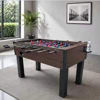 Table de baby-foot moderne en bois grainé avec 8 tiges, porte-gobelets et tableau de scores pour adultes - Vente en gros