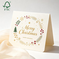 Carte de vœux de Noël personnalisée avec impression de logo, papeterie professionnelle pour les fêtes, vœux commerciaux, carte cadeau saisonnière pour clients