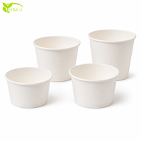 Bols en papier blanc enduit 650ml 780ml 850ml 1000ml avec un couvercle universel pour soupes, salades et services de plats à emporter