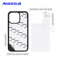 TPU avec plaque en aluminium coque de téléphone 13 mini coque de téléphone à sublimation 2d coque de téléphone à sublimation
