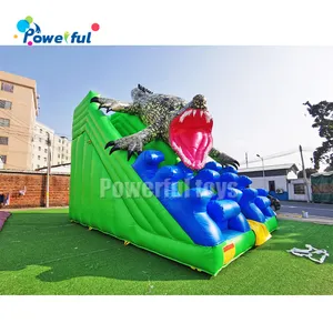 Tùy chỉnh Inflatable cá sấu trượt/cá sấu cá sấu Inflatable nhà bị trả lại