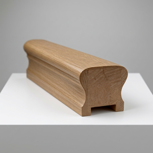 Rampe d'escalier en chêne de style transitionnel, balustrade intérieure, accessoires de rampe, pour projets de villas et d'hôtels, vente en gros et sur mesure - Product Image 1