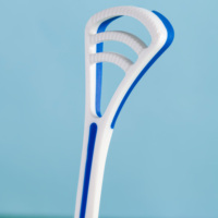 Grattoir à langue avec tête en silicone souple, nettoyeur de langue doux pour une haleine fraîche, conception anti-gag