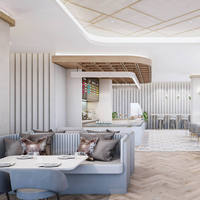 Meubles de restaurant d'hôtellerie de bout en bout, design nordique moderne, ensemble de meubles de table et de chaises en bois pour hôtel et restaurant