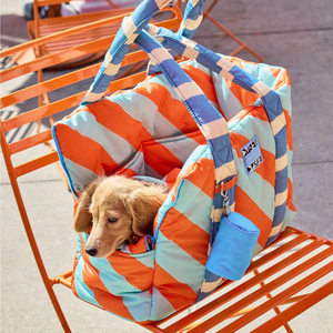 Tas Tote pembawa anjing peliharaan kecil nilon empuk tahan air dengan Logo kustom dan warna untuk perjalanan hewan peliharaan yang lembut dan berjalan - Product Image 5