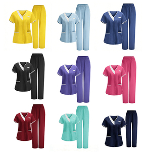 Blusas Médicas para Mujer, Uniformes de Enfermera, Túnica para Clínica, Cuello en V, Bolsillos Protectorios, Manga Corta, Tela Twill para Hospital - Product Image 4