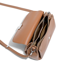 Sac bandoulière mini en cuir grainé pour femme, style vintage, idéal pour le quotidien, sac à rabat, sac à bandoulière croisé pour fille, marque privée