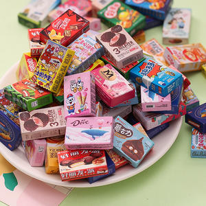 <span class=keywords><strong>Maison</strong></span> de jeu alimentaire DIY pour enfants avec mini-machine à poupées et accessoires de bijoux, boîte à collation en bois de simulation, magasin de proximité - Product Image 4