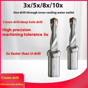 De alta velocidade 13.5-14.5MM intercambiáveis Coroa Broca Substituível Insere Refrigerante Interno para CNC Deep Hole <span class=keywords><strong>Drilling</strong></span> OEM - Product Image 4