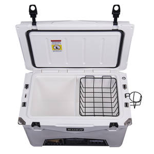 Nevera Portátil Kuer de 60L, Caja Refrigeradora Rectangular Blanca Aislada para Acampar, Almacenamiento para Barbacoa al Aire Libre - Product Image 1