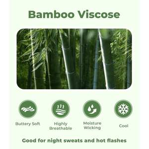 Pijamas para hombre de manga corta con cuello en V, ropa de dormir con pantalones cortos, conjunto de ropa de estar transpirable de algodón tejido y fibra de bambú. - Product Image 6