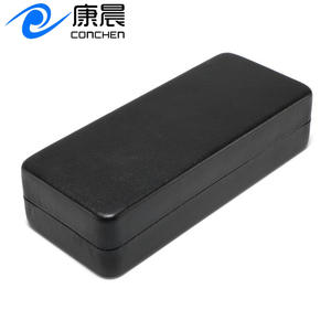 Étui à lunettes rectangulaire Conchen noir en cuir avec couvercle rabattable pour lunettes de vue et de soleil 6-8,9 pouces - Product Image 1