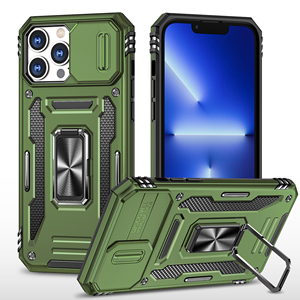 Funda híbrida de lujo 2 en 1 de TPU y PC a prueba de golpes con anillo metálico para <span class=keywords><strong>iPhone</strong></span> <span class=keywords><strong>14</strong></span> <span class=keywords><strong>Pro</strong></span> - Product Image 1