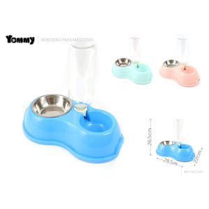 Ciotola Doppia per Cani in PVC Rinforzato di Alta Qualità, Ciotole e Mangiatoie Premium per Animali Domestici - Product Image 1