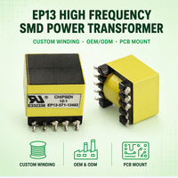 PoE Flyback Küçük Güç Trafosu 12W-24W Kısa Pinli 24V/48V Birincil 12V/5V İkincil Tek Fazlı Ep13 Kapı Sürücü Trafosu