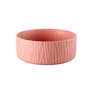 Оптовая продажа Новый стиль 5 дюймов нордический Матовый фарфор розовый прозрачный причудливый салат десерт фруктовая чаша