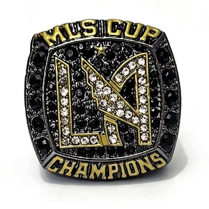 Anelli del Campionato 2022 del Club di Calcio MLS di Los Angeles, <span class=keywords><strong>Anello</strong></span> in Lega Placcato Nero Stile Hip-Hop per Regalo di Anniversario o Festa - Product Image 2