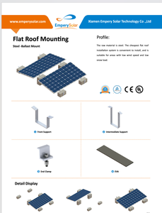 Support de module solaire PV toit plat lesté installer des supports photovoltaïques sur le sol avec plateau lesté jetée en béton - Product Image 6