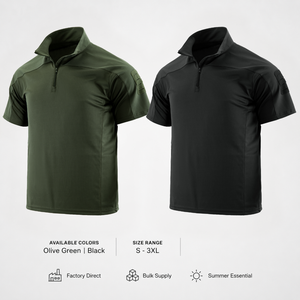 เสื้อเชิ้ตคอมแบท<span class=keywords><strong>ผู้ชาย</strong></span>แบบซิป 1/4  ผ้าแห้งเร็ว ยืดหยุ่นได้ เหมาะสำหรับการฝึกซ้อม  ตกแต่งด้วยแผ่นปะแขนเสื้อแบบตัดด้วย<span class=keywords><strong>เลเซอร์</strong></span> เหมาะสำหรับกิจกรรมกลางแจ้งและงานรักษาความปลอดภัย - Product Image 6