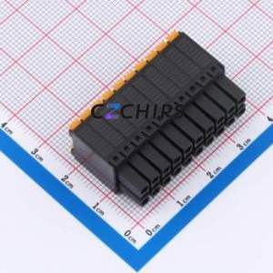 MX15EDGKNH-3.5-2*10P-BK01-Cu-A Plug-in Terminal Block P=3.5mm Connector Plug 2x10P 3.5mm Black - Product Image 2