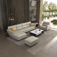 Canapé Chesterfield en cuir véritable, style classique moderne et luxueux, trois places, rectangulaire, modulaire, pour salon de villa, confort réglable