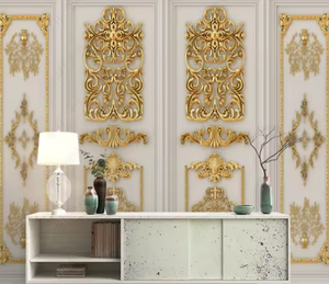 Mural <span class=keywords><strong>de</strong></span> Estilo Real para Dormitorio y Uso en Hoteles, Papel Tapiz <span class=keywords><strong>de</strong></span> Lujo con Relieve Dorado <span class=keywords><strong>de</strong></span> <span class=keywords><strong>Corte</strong></span> Europea, Decoración del Hogar - Product Image 1