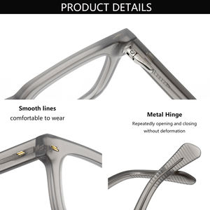 Gafas Ópticas de Acetato Anti-Luz Azul, Unisex, de Lujo, Montura de Gafas con Bloqueo de Luz Azul, Venta al Por Mayor OEM de Alta Gama - Product Image 3