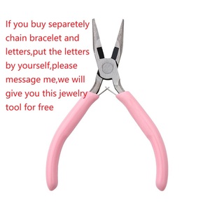 Mini bracelet à breloques en forme de lettres de l'alphabet <span class=keywords><strong>anglais</strong></span> en forme de bulles DIY, 26 lettres, plaqué or pour femmes, accessoires tendance en laiton - Product Image 6