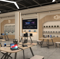 Design d'intérieur de boutique pour accessoires de téléphonie mobile, comptoir d'exposition de téléphones portables de haute qualité