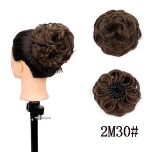 批发卷发发髻渐变色高温纤维合成编织鸟巢式女式发髻假发河南原产地款 - Product Image 6