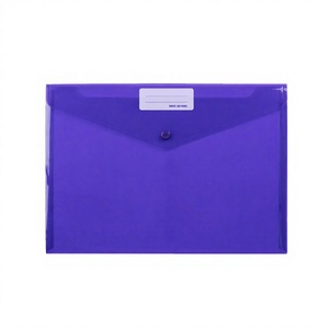 Pochette de classement A4 colorée en plastique PP avec bouton de fermeture, idéale pour le bureau et l'école – Organiseur de documents très demandé - Product Image 2