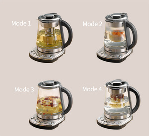 Bouilloire électrique multifonction en verre transparente avec infuseur à thé et éclairage LED pour faire bouillir l'eau - Product Image 5