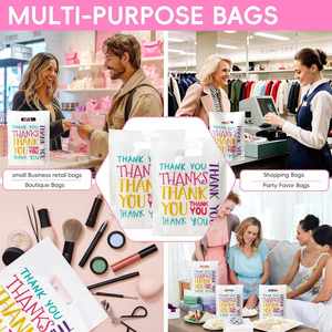 Custom Print Gold Die Cut Recyclable Plastic Tote <b>Bags</b> 10x18 9x13 LDPE Logo Printing for <b>Clothing</b> Fur China Wholesale A4 Size - Product Image 6
