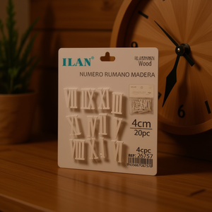 Numeri Romani in Legno Ilan 4cm 20pz per Orologi e Decorazioni - Product Image 3