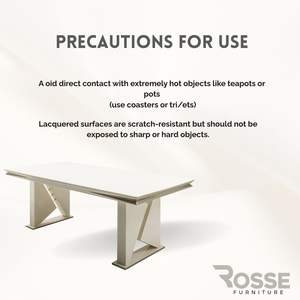 Table à manger européenne moderne et durable, plateau en marbre, structure en métal, forme oblongue, marque Rosse, pour usage commercial dans les restaurants - Product Image 4