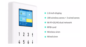Kit de sécurité pour maison intelligente Tuya avec clavier tactile, étiquettes RFID, télécommandes et détecteur de mouvement - Product Image 3