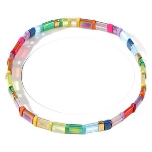 Modische Japanische TILA Perlen Handgewebte Armbänder Wasserdicht Strand Unisex Farbenfroh Trendiges Geschenk Geometrisches Design - Product Image 5