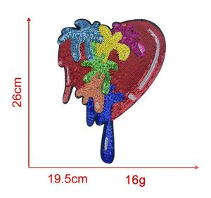 ลดราคาจากโรงงาน แพทช์ปักลายหัวใจขนาดใหญ่ น่ารัก สไตล์สาวหวาน ประดับเลื่อม รีดติดเสื้อยืด เสื้อฮู้ดดี้ - Product Image 3
